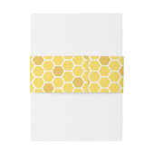 Bee Theme Honeycomb Uitnodigingen Wikkel (Achterkant Voorbeeld)