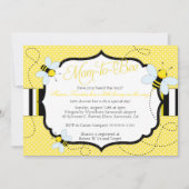 BEE THEMED - Uitnodiging tot Baby shower - Mam tot (Voorkant)