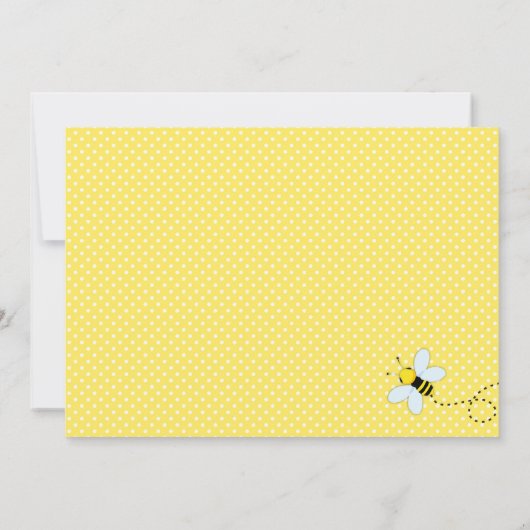 BEE THEMED - Uitnodiging tot Baby shower - Mam tot (Achterkant)