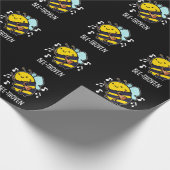Bee-thoven Funny Music Bee Pun Dark BG Cadeaupapier (Hoek)