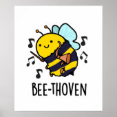 Bee-thoven Funny Music Bee Pun Poster (Voorkant)