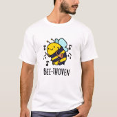 Bee-thoven Funny Music Bee Pun T-shirt (Voorkant)