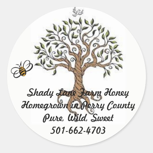 Bee Tree Honey Label (Voorkant)