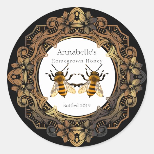 Bee Twins Rococo Honey Label (Voorkant)