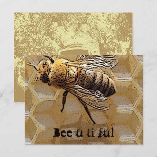 Bee u ti ful briefkaart (Voorkant / Achterkant)