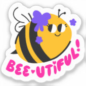 Bee-utiful Daily Affirmation Sticker (Voorkant)