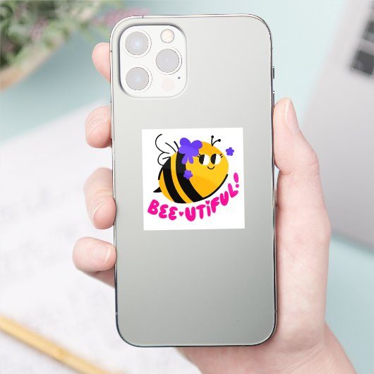 Bee-utiful Daily Affirmation Sticker (Telefoon)