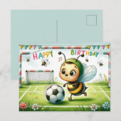 Bee-utiful verjaardag voetbalkaart - schattig briefkaart (Voorkant / Achterkant)