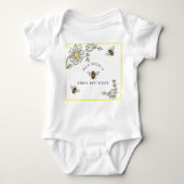 Bee Verjaardag Bumble Bee Party Romper (Voorkant)