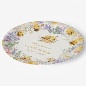 Bee Verjaardagspapier Borden Papieren Bordje (Gekanteld)