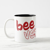 bee verliebt tweekleurige koffiemok (Links)