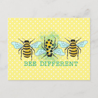 Bee Verschillende bijenborst Briefkaart