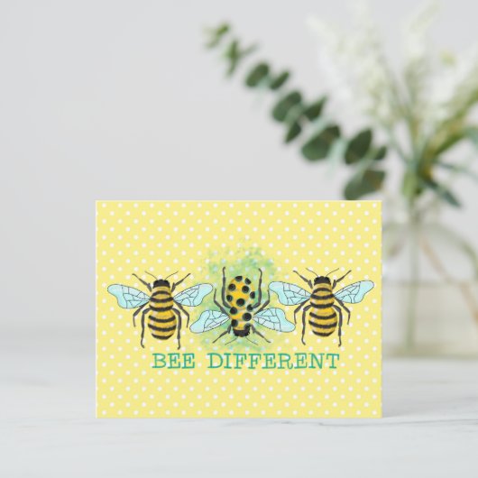 Bee Verschillende bijenborst Briefkaart (Staand voorkant)