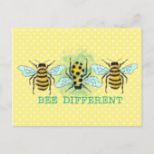 Bee Verschillende bijenborst Briefkaart (Voorkant)