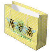 Bee Verschillende bijenborst Groot Cadeauzakje (Voorkant Gekanteld)