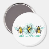 Bee Verschillende bijenborst Magneet (Voorkant / Achterkant)