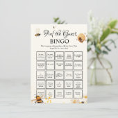 Bee Vind de gast bruidsfeest bingo spelkaart Kaart (Staand voorkant)