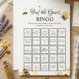 Bee Vind de gast bruidsfeest bingo spelkaart Kaart