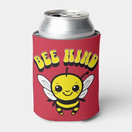 Bee vriendelijk tekstontwerp blikjeskoeler (Blikje Voorkant)