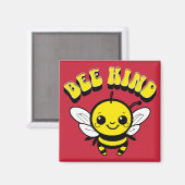 Bee vriendelijk tekstontwerp magneet (Voorkant / Achterkant)