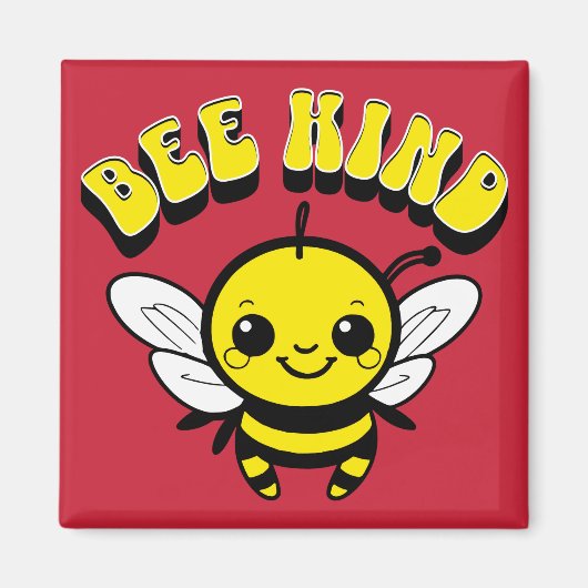 Bee vriendelijk tekstontwerp magneet (Voorkant)