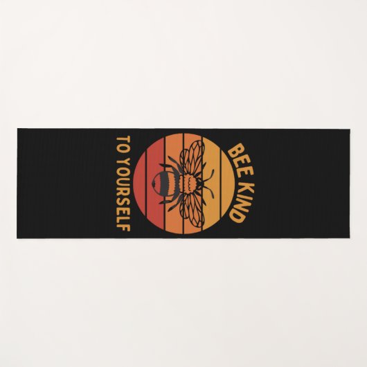 Bee vriendelijk voor jezelf yoga mat (Voorkant (horizontaal))