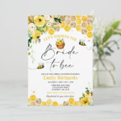 Bee Vrijgezellenfeest Geel Bloemenkruid To Bee Kaart (Staand voorkant)