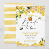 Bee Vrijgezellenfeest Geel Bloemenkruid To Bee Kaart (Voorkant / Achterkant)