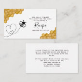 Bee Vrijgezellenfeest Recipe Request Enclosure Car Informatiekaartje (Voorkant / Achterkant)