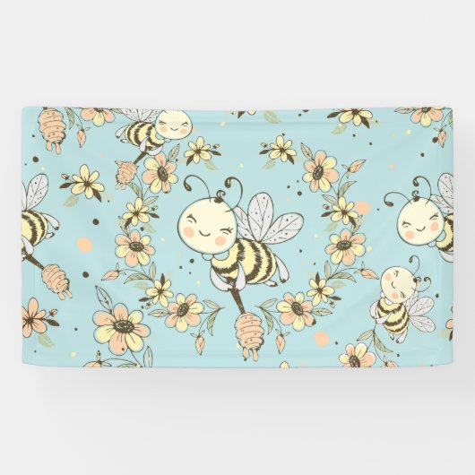 Bee Wall Decor Spandoek (Horizontaal)