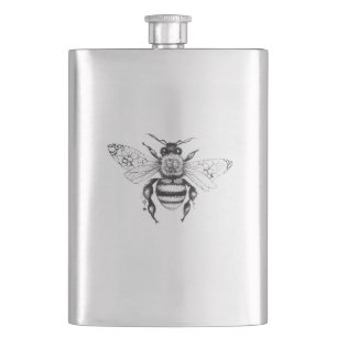 Bee Wild Animal Natuur Illustratie Art Tattoo Flacon