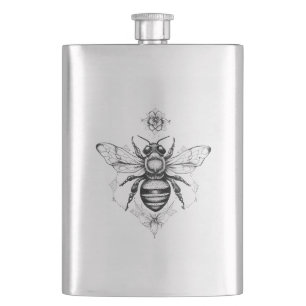 Bee Wild Animal Natuur Illustratie Art Tattoo Flacon