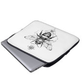 Bee Wild Animal Natuur Illustratie Art Tattoo Laptop Sleeve (Voorkant onderkant)
