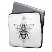 Bee Wild Animal Natuur Illustratie Art Tattoo Laptop Sleeve (Voorkant Links)