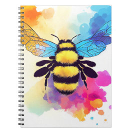 Bee Wild Natuur Dierlijke Kleur Art Schilderij Notitieboek