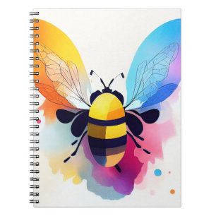Bee Wild Natuur Dierlijke Kleur Art Schilderij Notitieboek