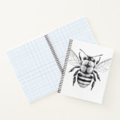Bee Wilde Natuur Dierlijke Illustratie Kunst Teken Notitieboek (Binnen)