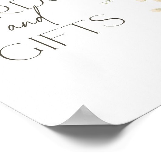 Bee Wildflower Baby shower Kaarten en geschenken t Poster (Hoek)