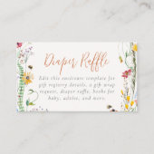 Bee Wildflower Boho Meisje Baby shower Informatiekaartje (Voorkant)