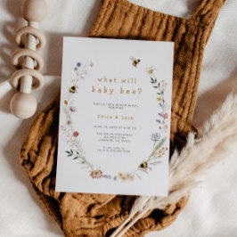 Bee Wildflower Geslacht onthullen uitnodiging