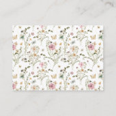 Bee Wildflower Luier Raffle Baby shower Informatiekaartje (Achterkant)