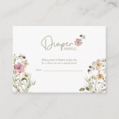 Bee Wildflower Luier Raffle Baby shower Informatiekaartje (Voorkant)