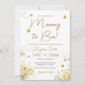 Bee Wildflower Mama naar Bee Baby shower Kaart (Voorkant)