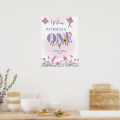 Bee Wildflower Onederful 1e Verjaardag Welkom Poster (Keuken)