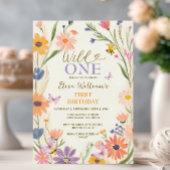 Bee Wildflower Wild ONE Butterfly Garden Party Kaart
