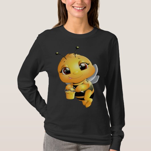 Bee with Honey Cute Girls Bee T-shirt (Voorkant)