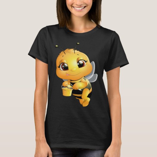 Bee with Honey Cute Girls Bee T-shirt (Voorkant)