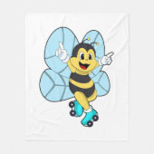 Bee with Roller skates Fleece Deken (Voorkant)