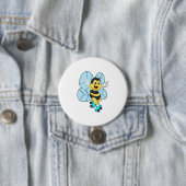 Bee with Roller skates Ronde Button 7,6 Cm (In situ)