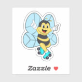 Bee with Roller skates Sticker (Vel)